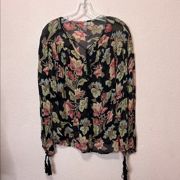 ASOS Floral Long Sleeve Boho Blouse. Size 4 - Picture 2 of 7